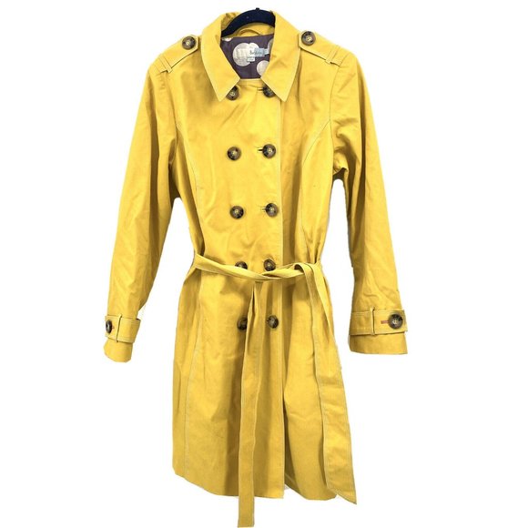 Boden Jackets & Blazers - Boden Womens Trench Coat Yellow Knee Length 12